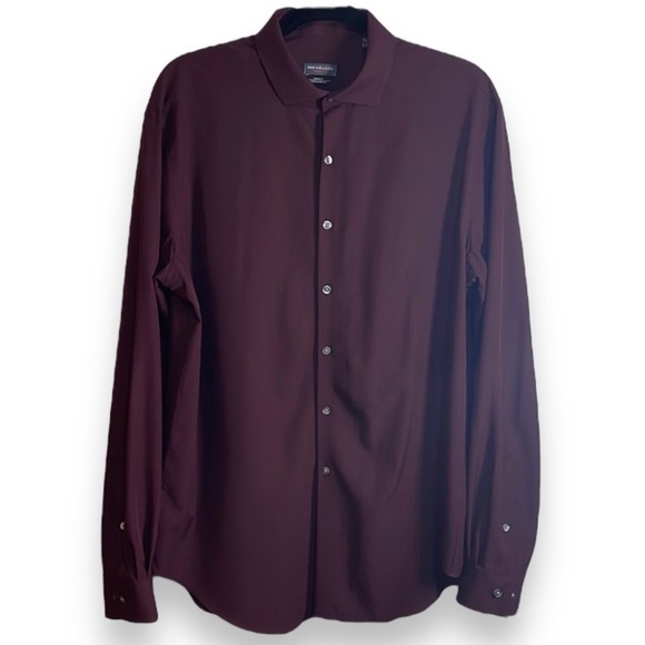 Van Heusen Traveler Slim Fit 4-Way Stretch 16-16.5, 34/35 Large, Plum - Picture 1 of 4